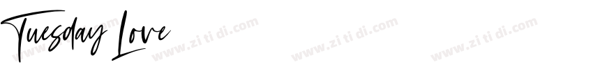 Tuesday Love字体转换
